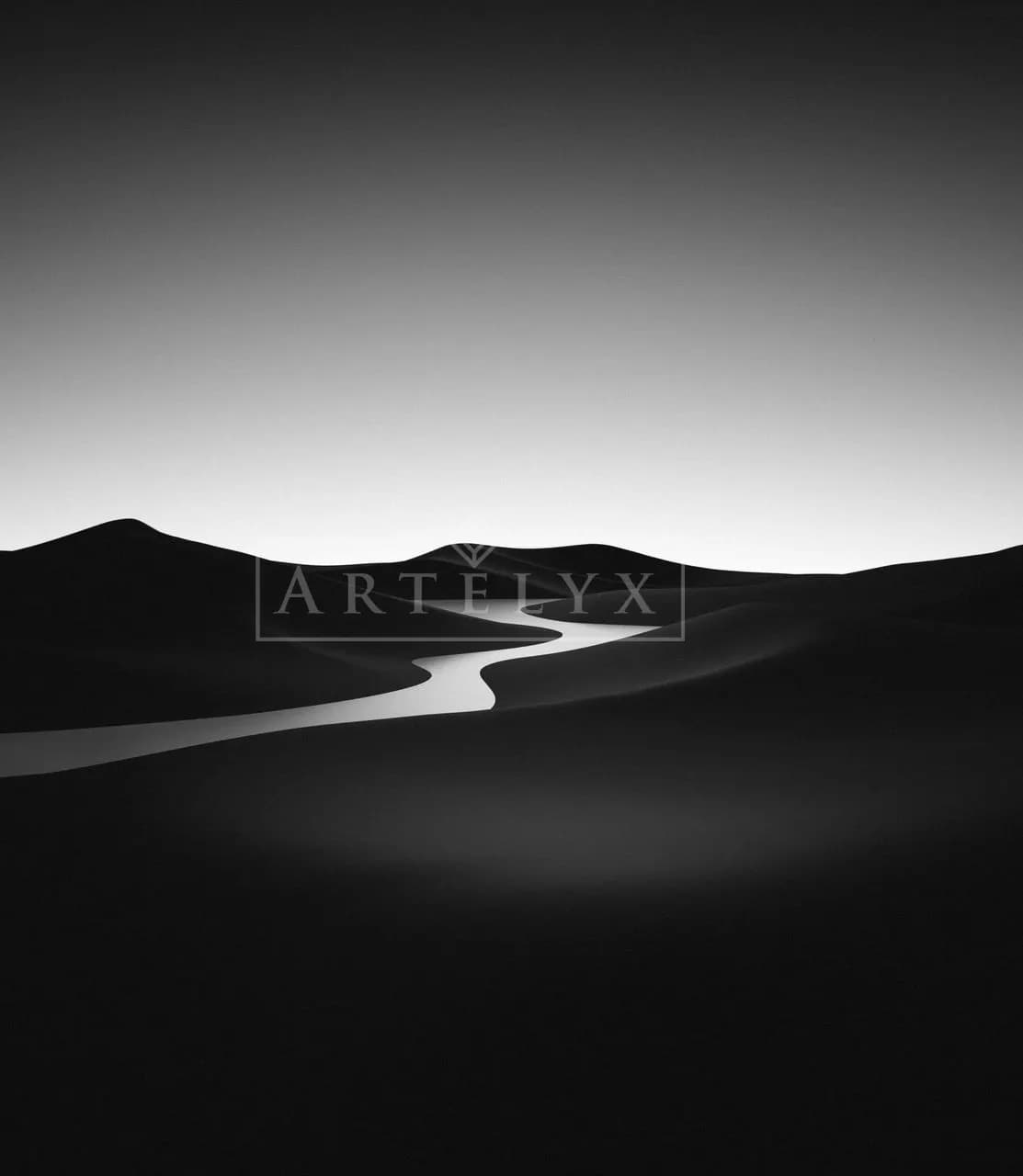 Silent Flow Through the Dunes metal wall art by Artelyx Studios