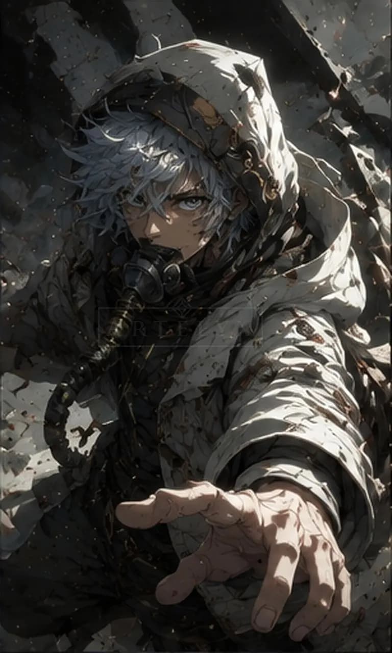 Hooded Survivor – Reach Through Ruin metal wall art by Artelyx Studios