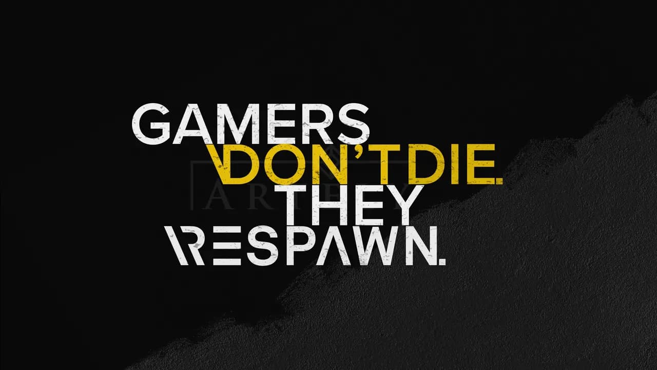 Gamers Don’t Die They Respawn metal wall art by Artelyx Studios