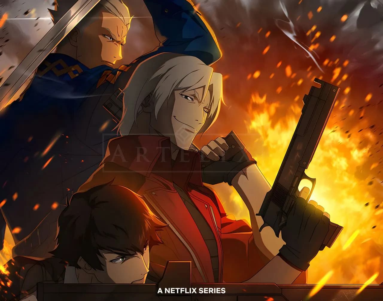 Devil May Cry Fireline Trio metal wall art by Artelyx Studios