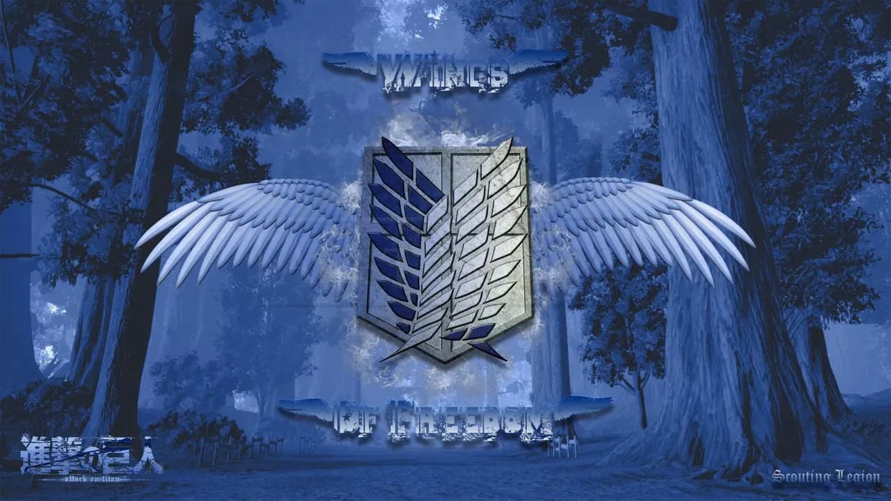 Wings of Freedom Blue Forest Emblem metal wall art by Artelyx Studios