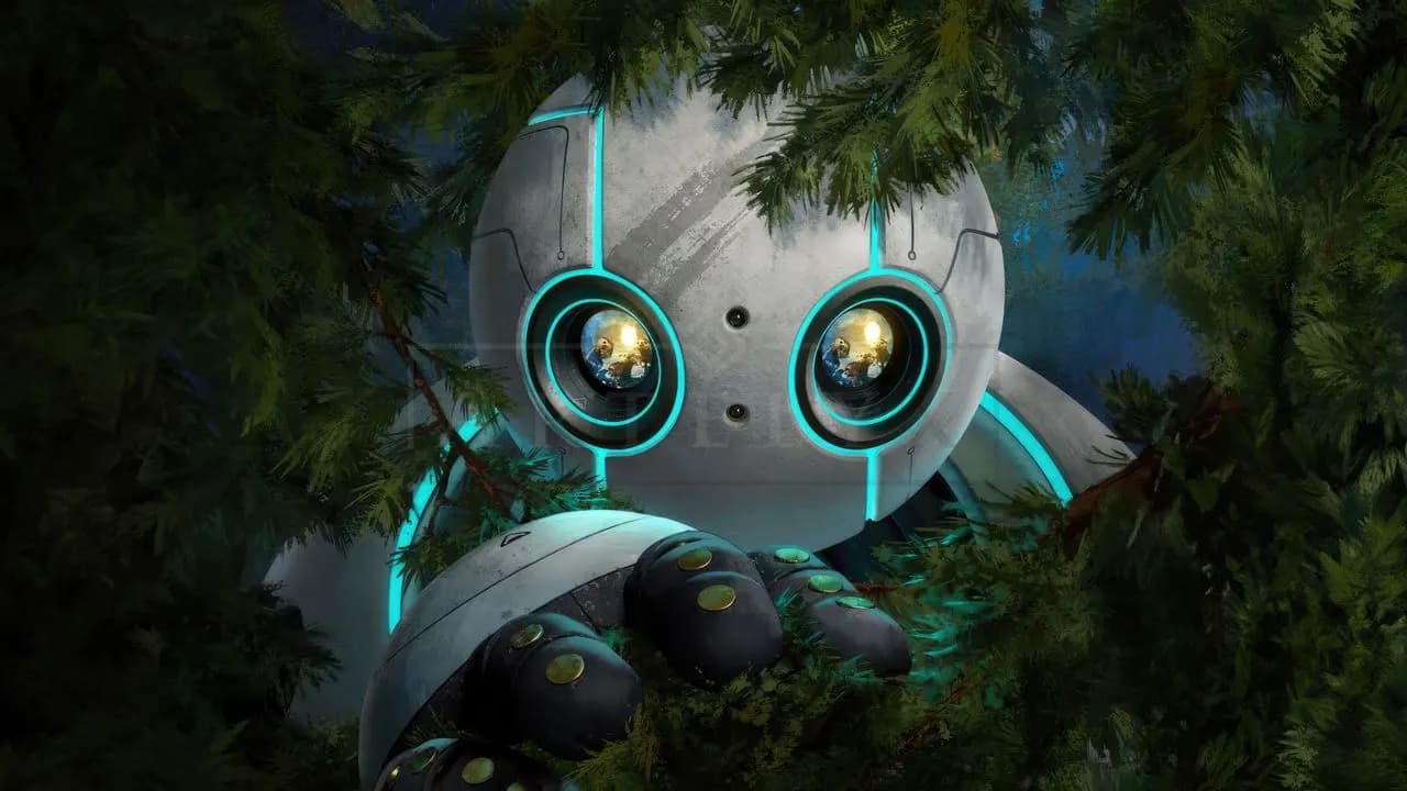 The Wild Robot Forest Guardian metal wall art by Artelyx Studios