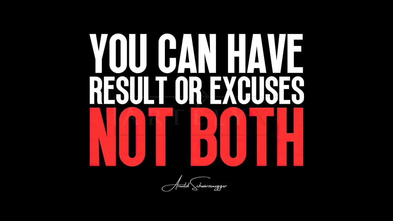 Results Not Excuses metal wall art by Artelyx Studios