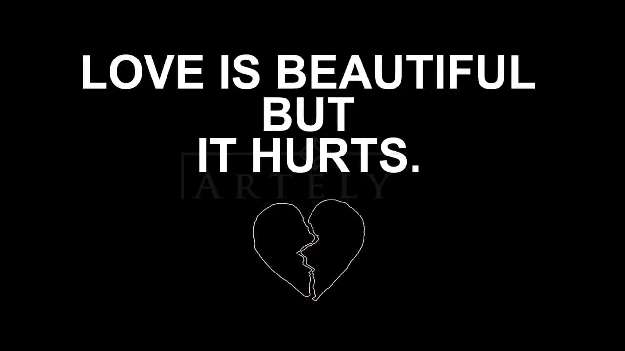 Love Is Beautiful but It Hurts metal wall art by Artelyx Studios