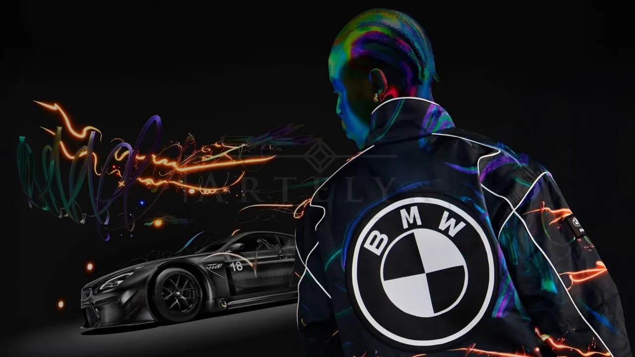 BMW M: Neon Velocity metal wall art by Artelyx Studios