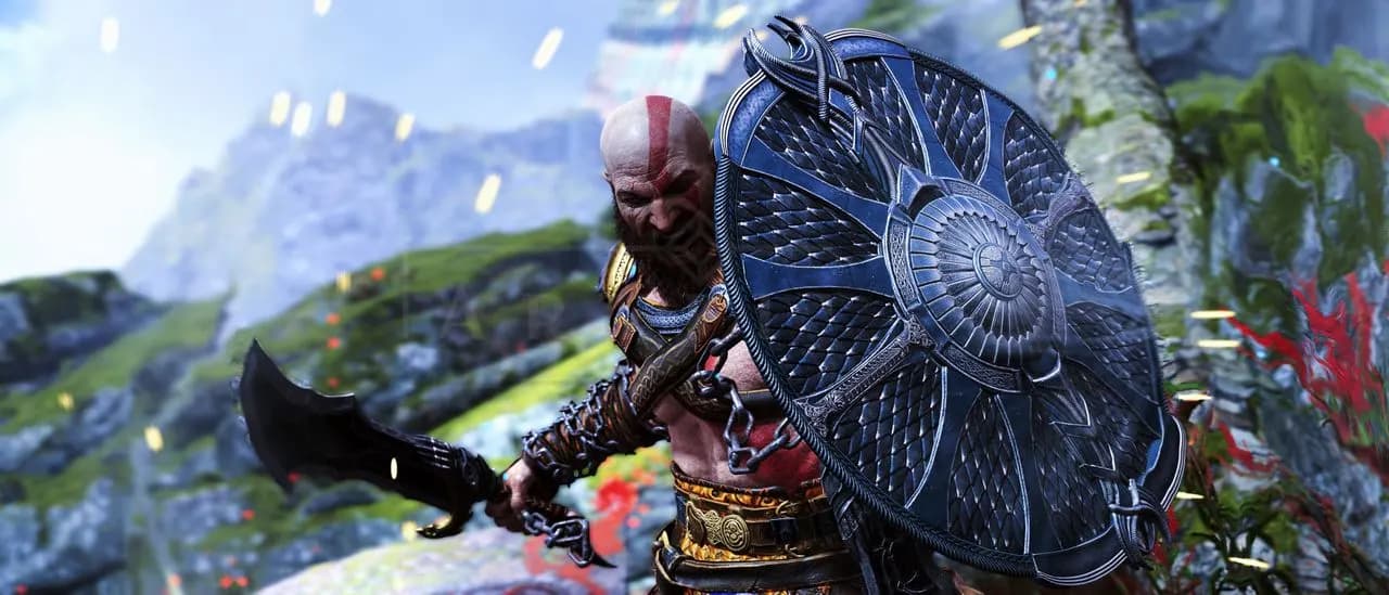 Warrior with Shield in Battle metal wall art by Artelyx Studios