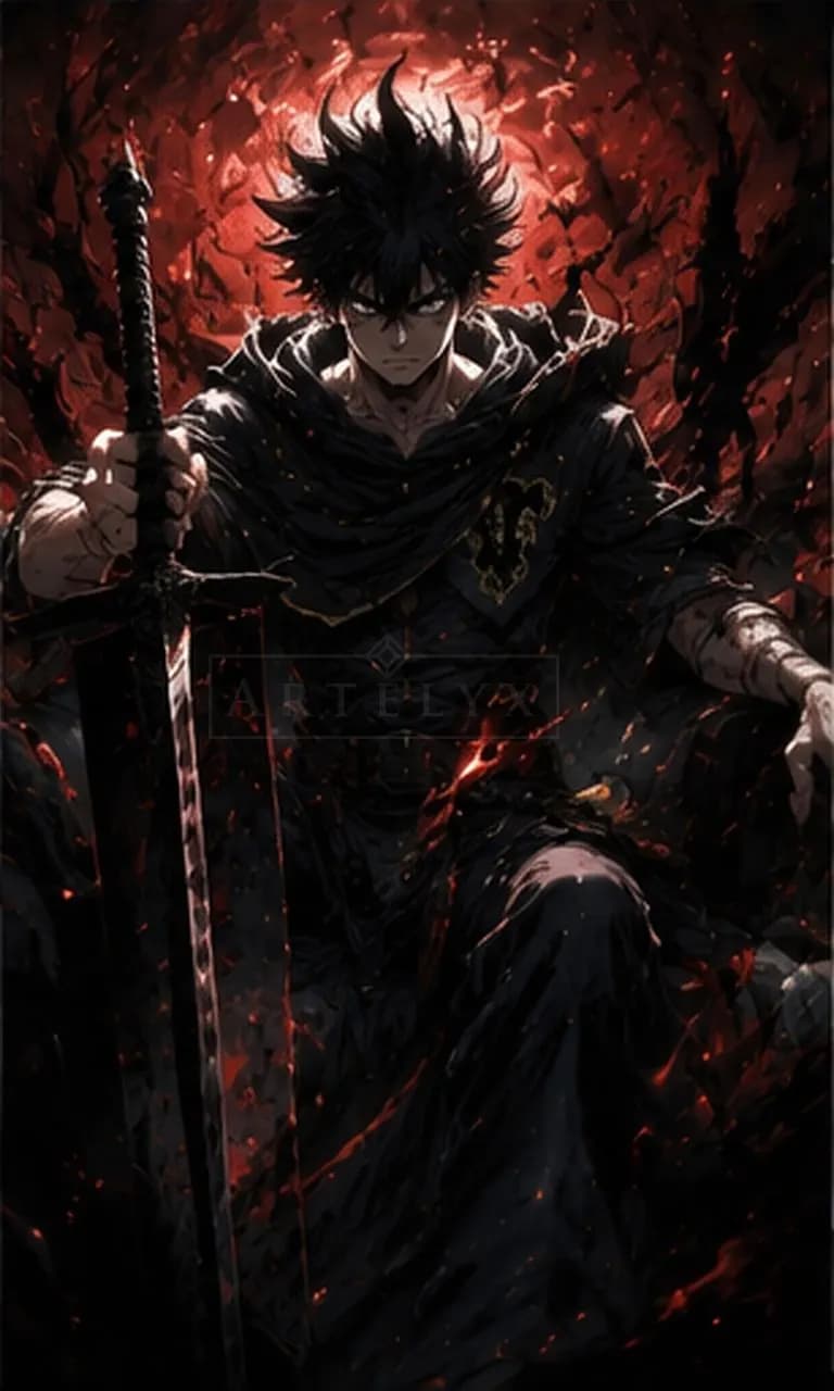 Asta on the Infernal Throne metal wall art by Artelyx Studios