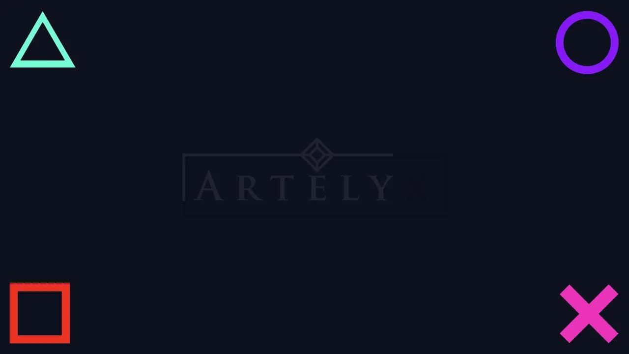 Minimal PlayStation Symbols Background metal wall art by Artelyx Studios