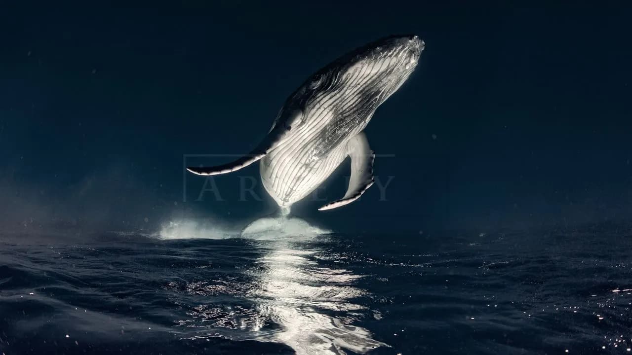 The Midnight Breach metal wall art by Artelyx Studios
