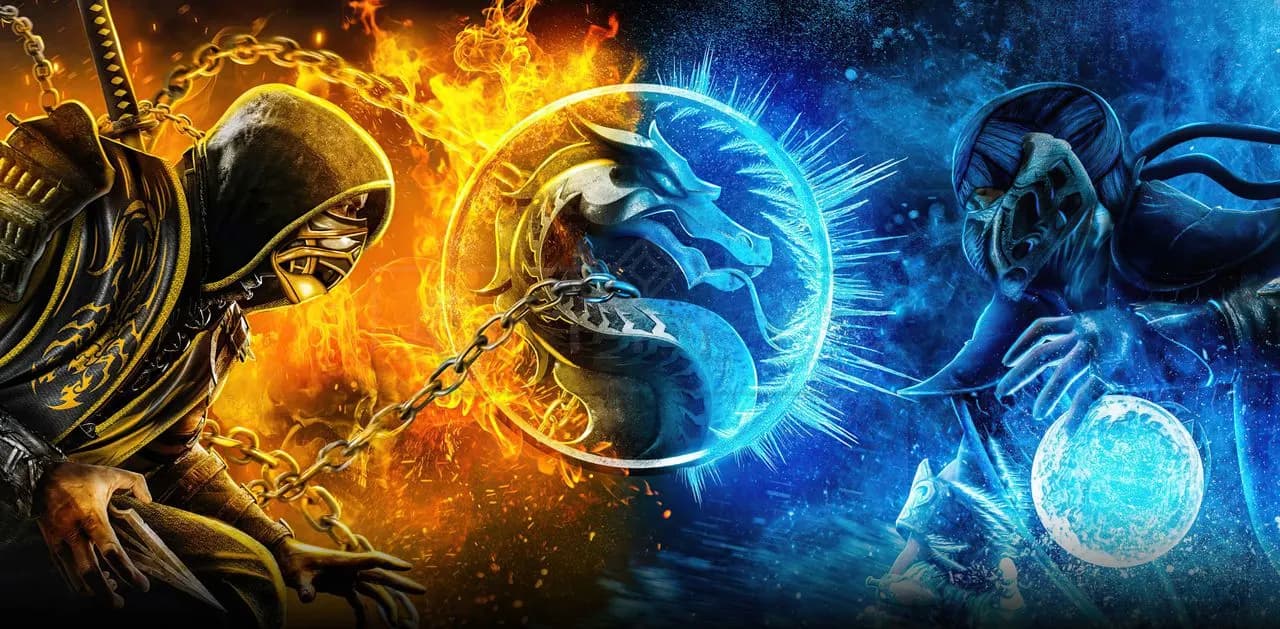Fire and Ice Duel metal wall art by Artelyx Studios