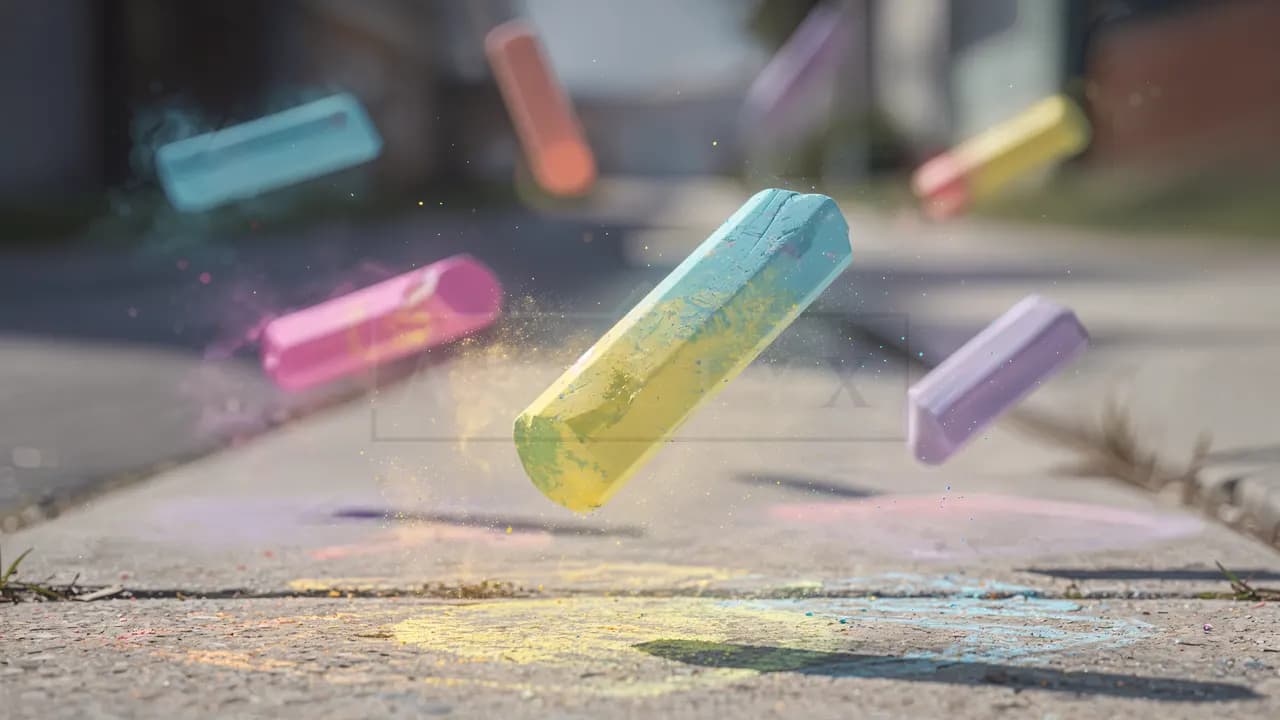 Floating Pastel Chalk Concept metal wall art by Artelyx Studios