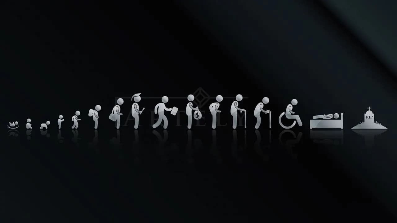The Human Journey: From Birth to Legacy metal wall art by Artelyx Studios