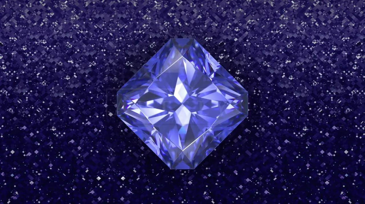 Blue Diamond Glow metal wall art by Artelyx Studios