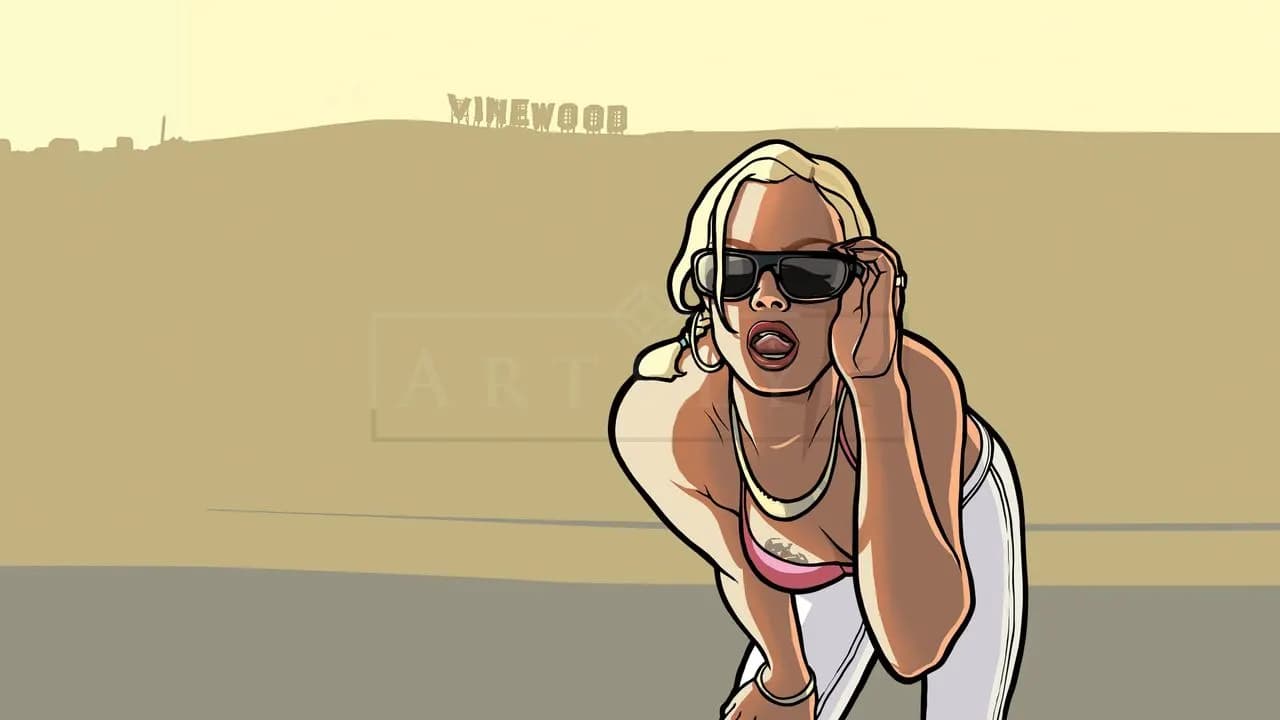 Minimal Blonde Woman Vector Art metal wall art by Artelyx Studios