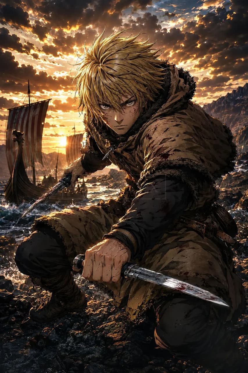 Thorfinn at Dusk metal wall art by Artelyx Studios