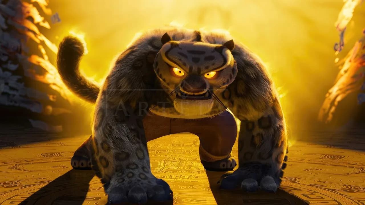 Tai Lung Battle Stance metal wall art by Artelyx Studios