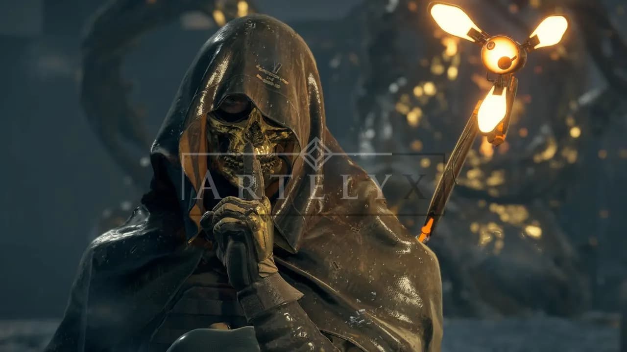Silence of the Reaper metal wall art by Artelyx Studios