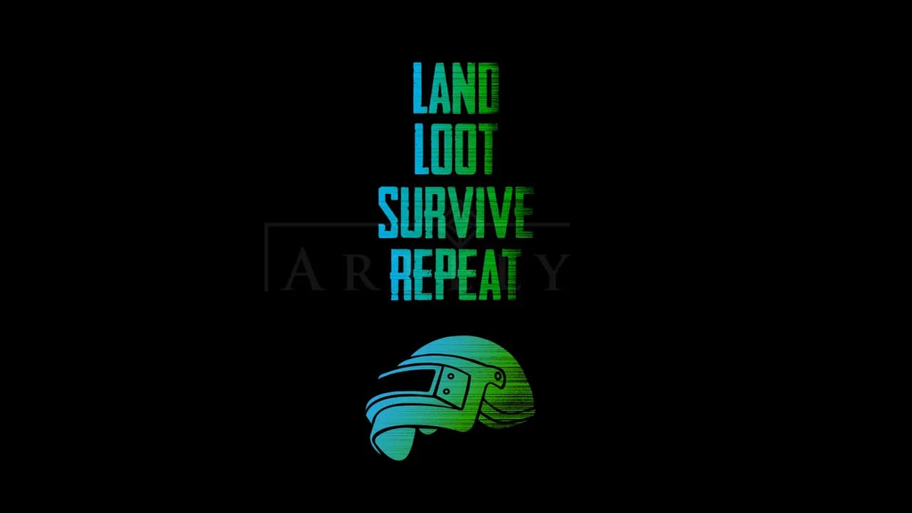 Land Loot Survive Repeat metal wall art by Artelyx Studios