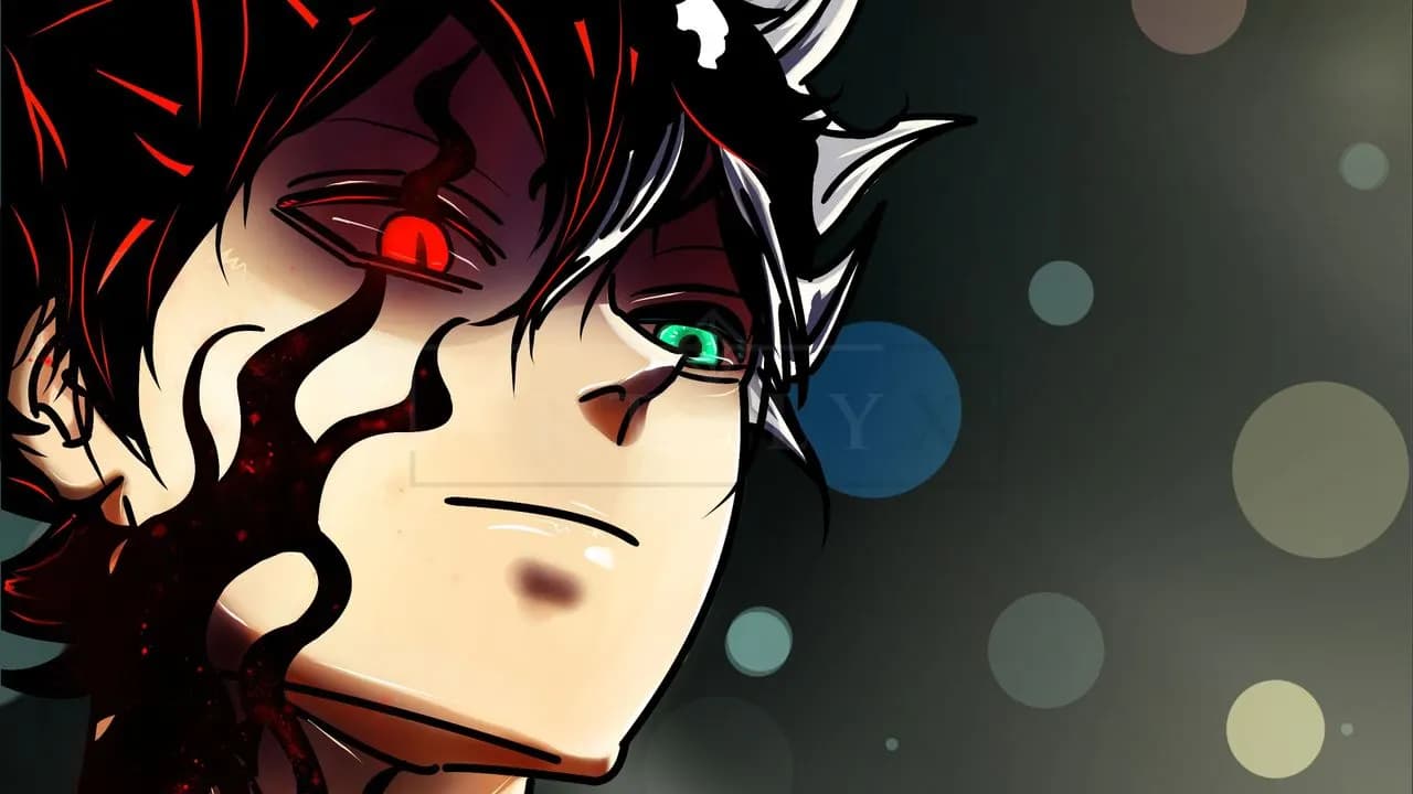 Demonic Anime Portrait metal wall art by Artelyx Studios