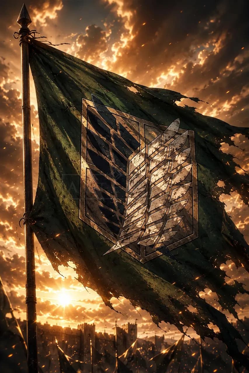 Survey Corps Battle Flag metal wall art by Artelyx Studios