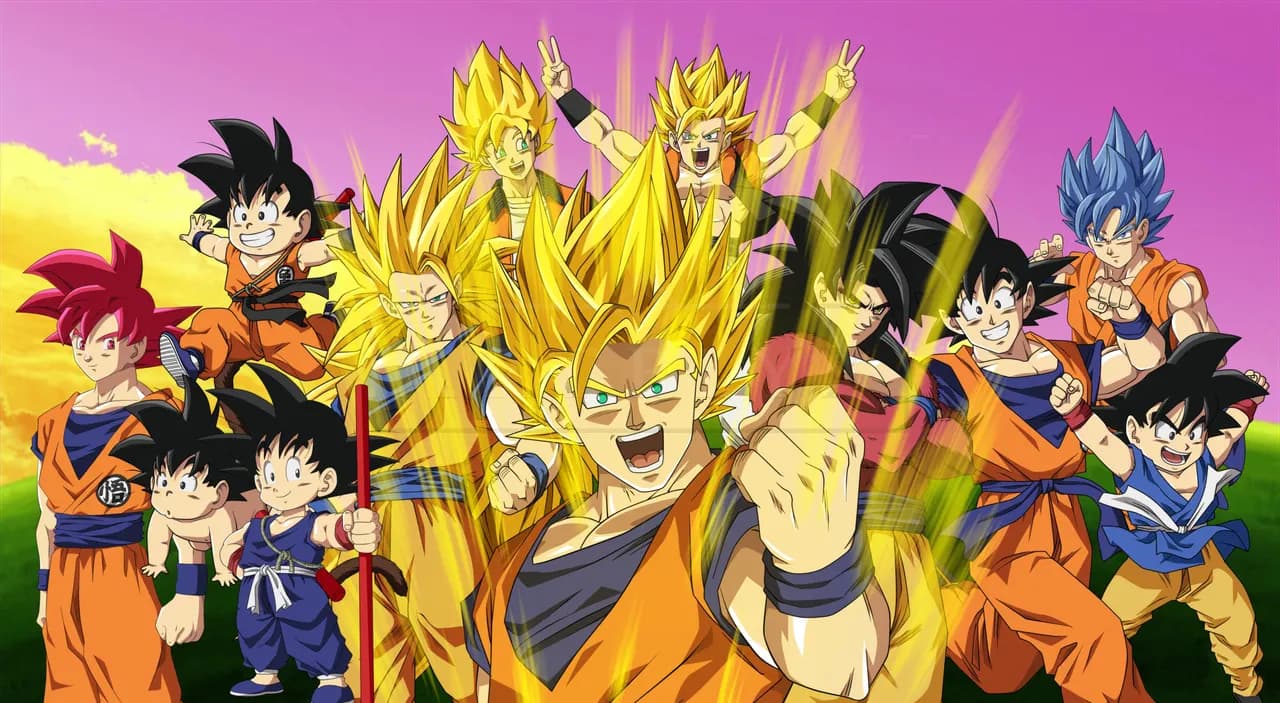 Dragon Ball Heroes Group Power Up metal wall art by Artelyx Studios