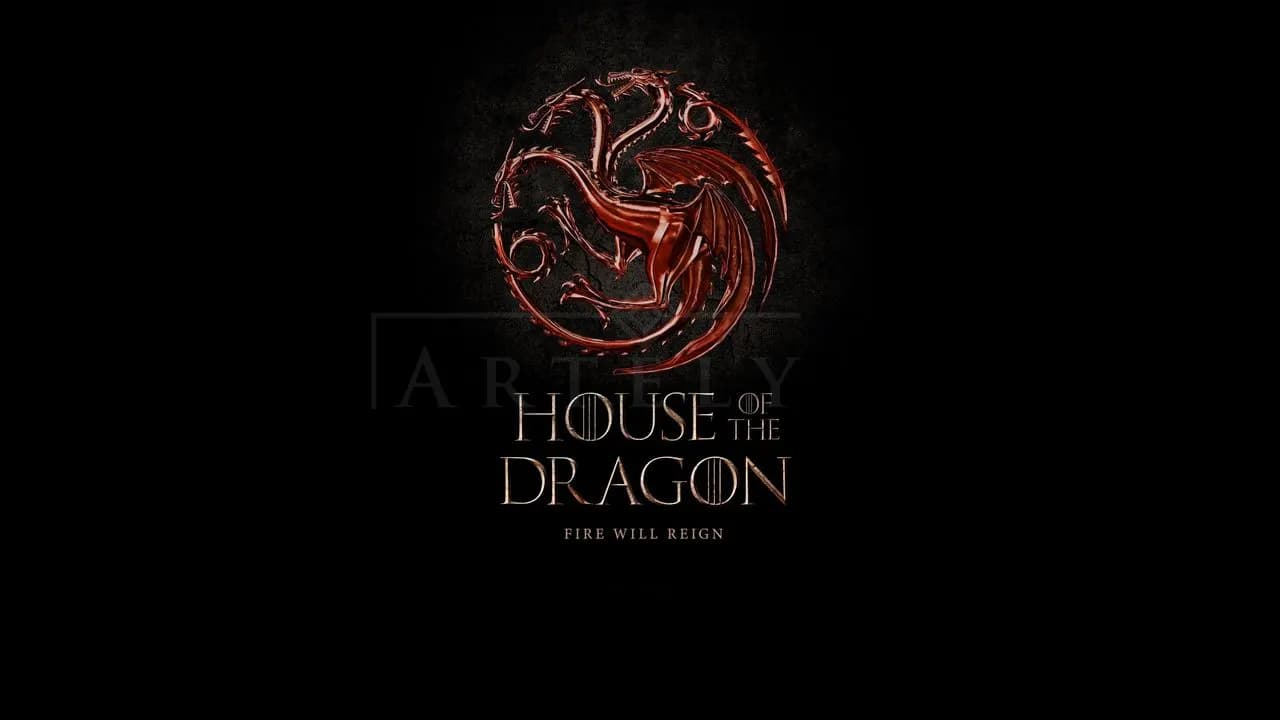 House of the Dragon Minimal Poster metal wall art by Artelyx Studios