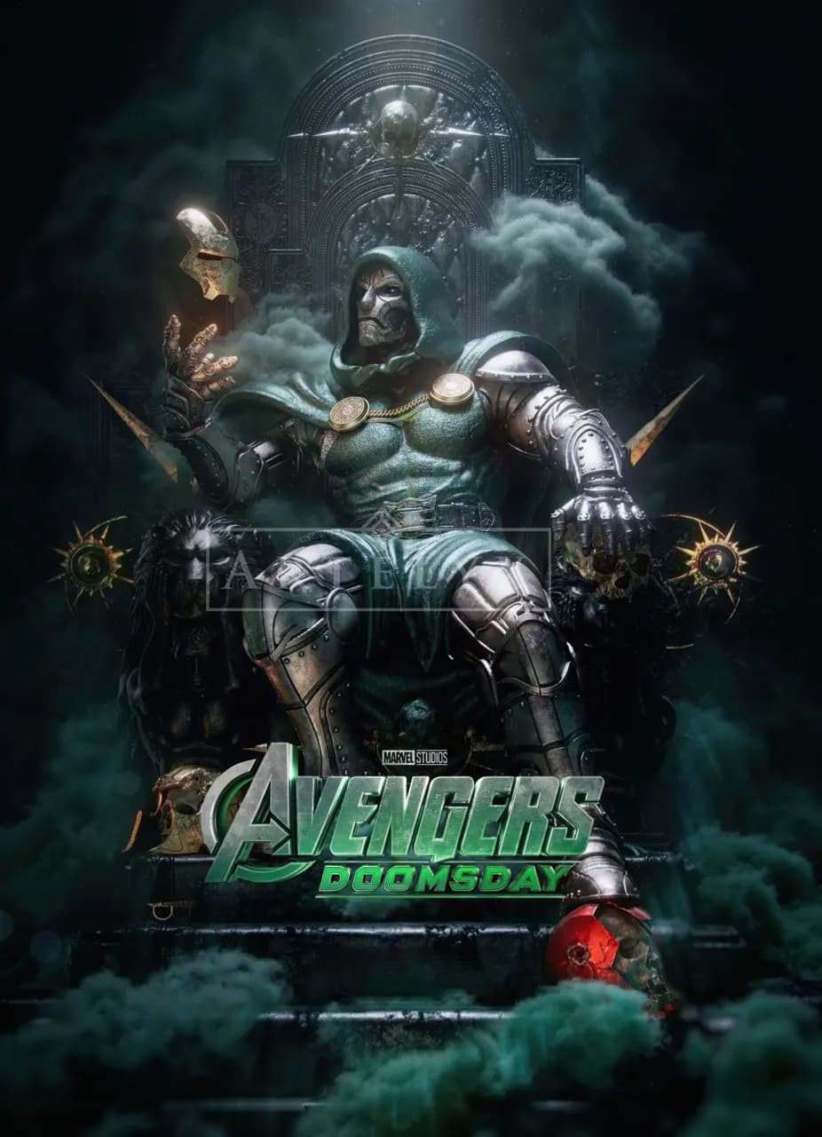 Doctor Doom Avengers Doomsday Poster metal wall art by Artelyx Studios