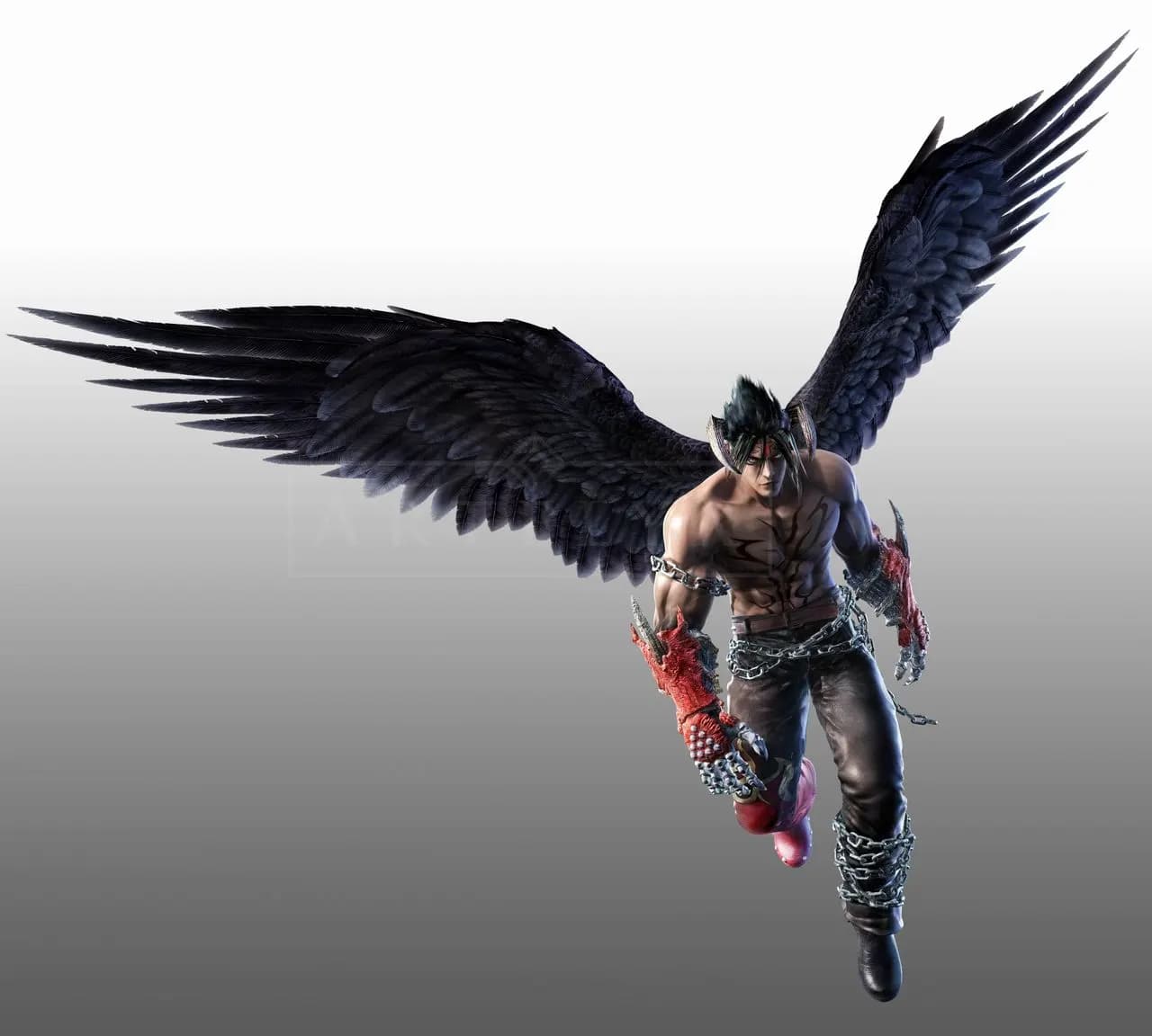 Devil Jin Ascending metal wall art by Artelyx Studios