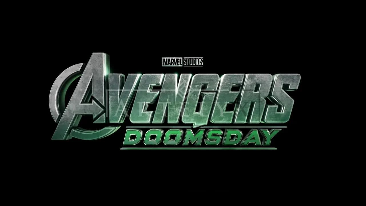 Avengers Doomsday Metallic Logo metal wall art by Artelyx Studios