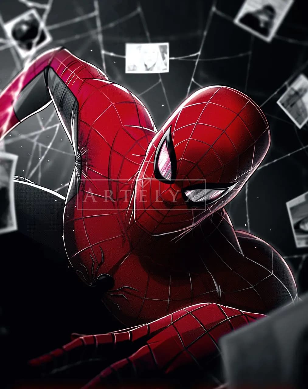 Web of Shadows metal wall art by Artelyx Studios