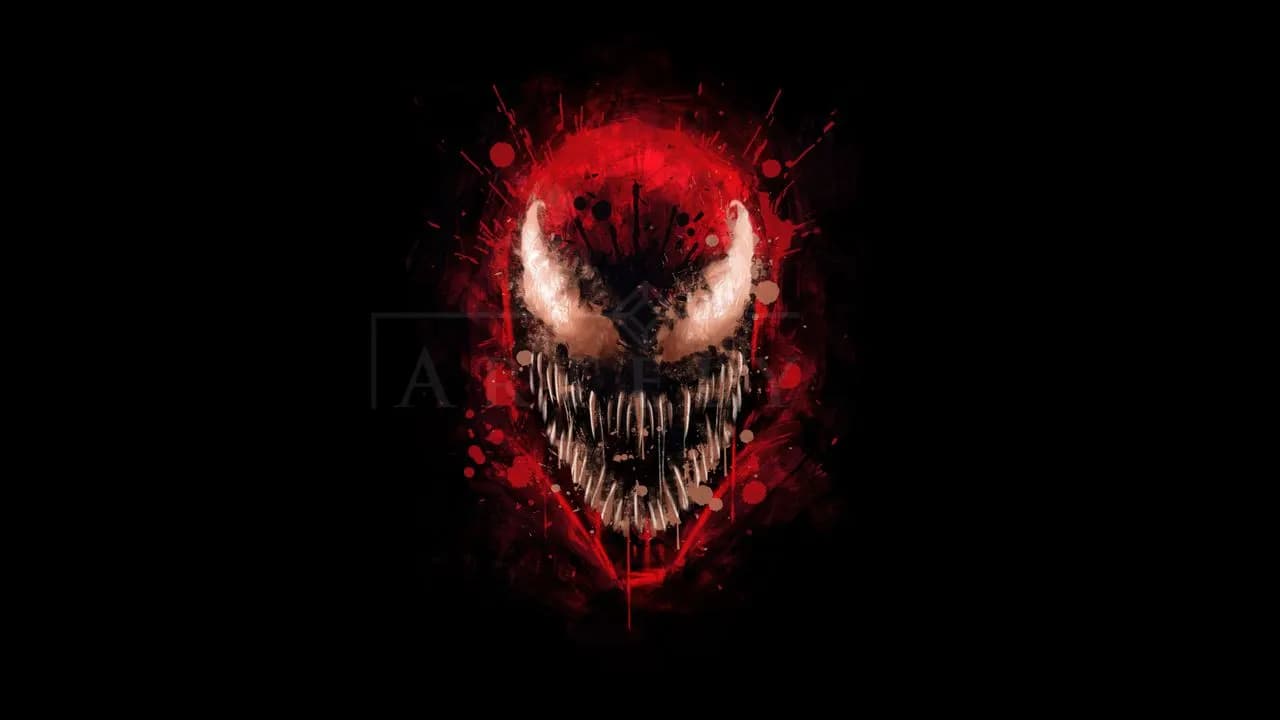 Crimson Carnage Portrait metal wall art by Artelyx Studios