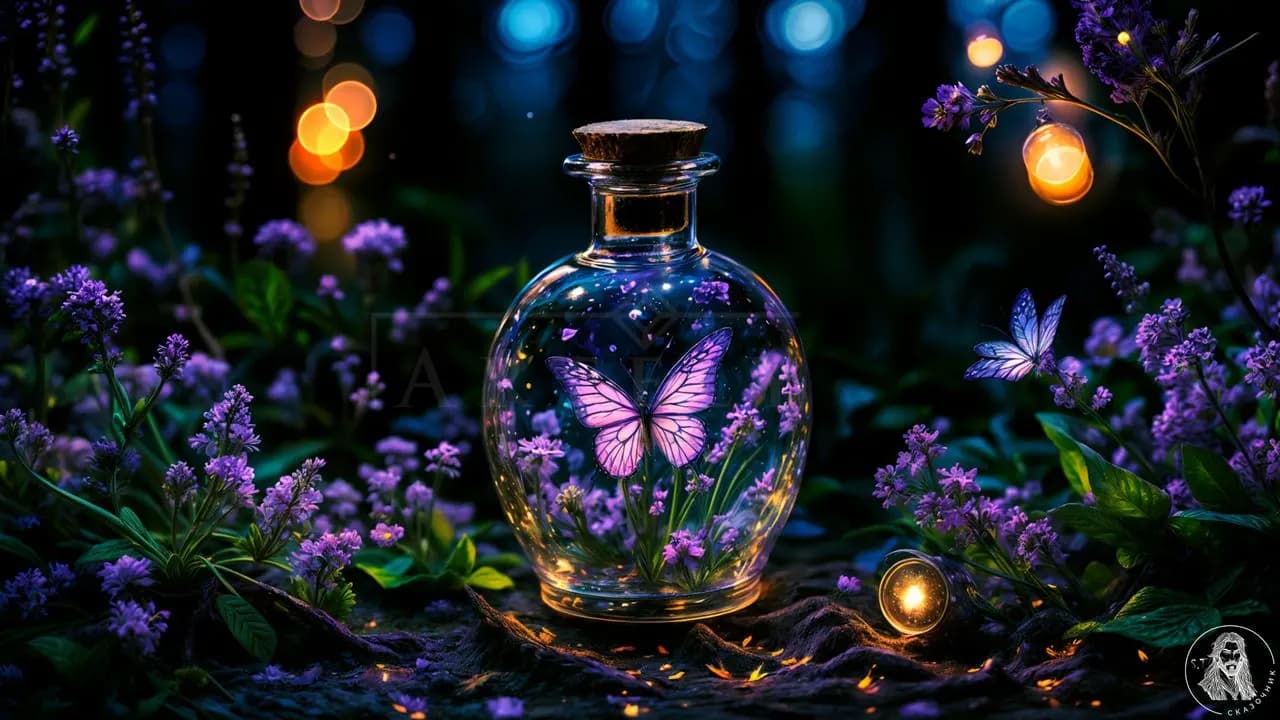 Butterfly in Glass Bottle metal wall art by Artelyx Studios