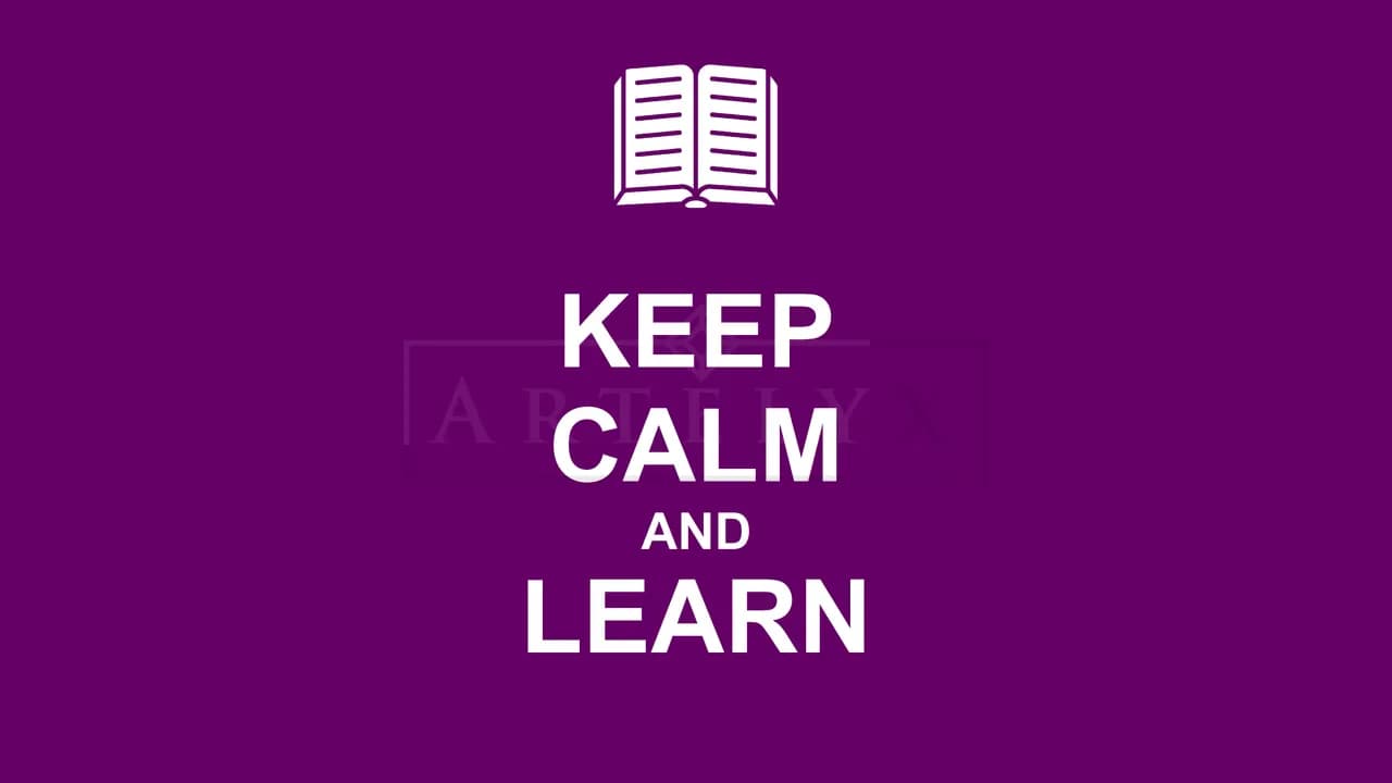 Keep Calm and Learn metal wall art by Artelyx Studios