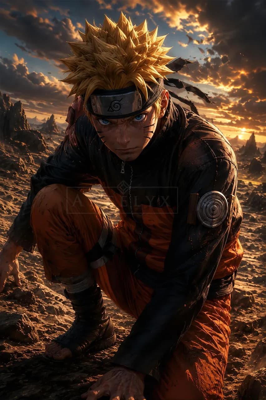 Naruto: Grounded Before the Storm metal wall art by Artelyx Studios