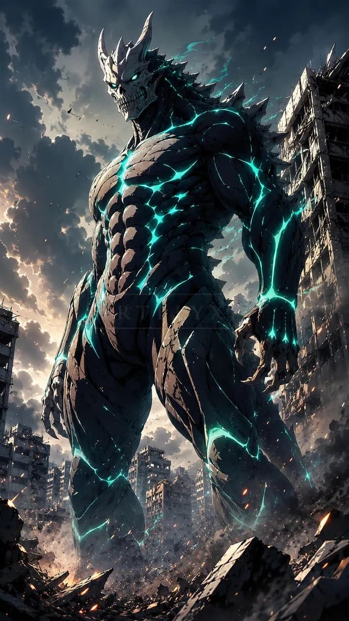 Kaiju No. 8 Awakening metal wall art by Artelyx Studios