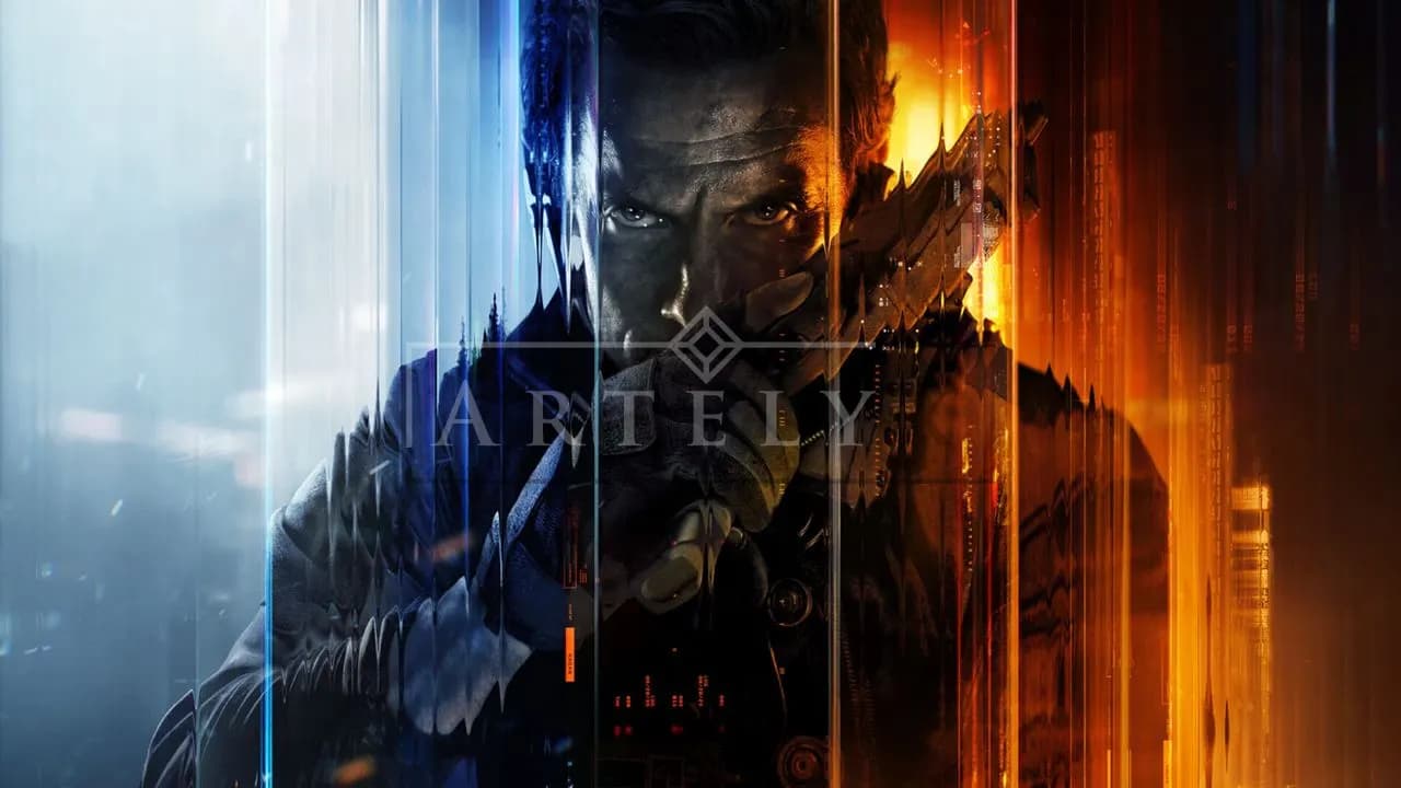 Split Signal of the Silent Operative metal wall art by Artelyx Studios