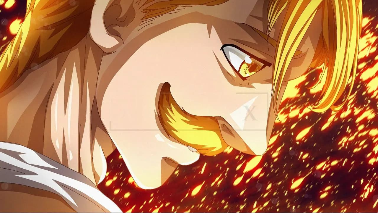 Sanji’s Burning Glare metal wall art by Artelyx Studios
