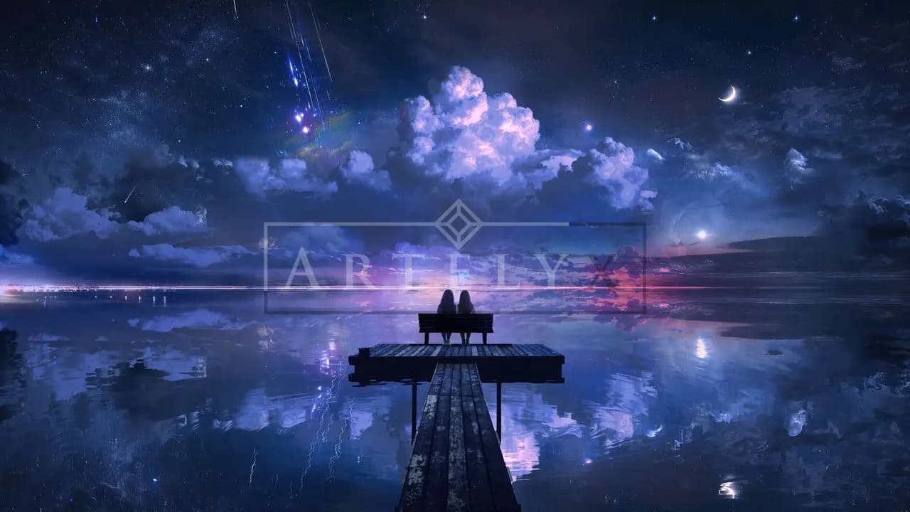Together Beneath the Infinite Sky metal wall art by Artelyx Studios