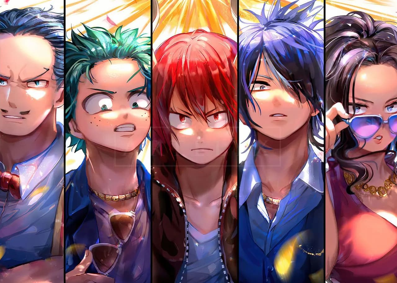 My Hero Academia Heroes Lineup metal wall art by Artelyx Studios