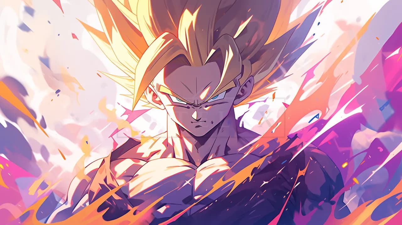 Super Saiyan Ascension metal wall art by Artelyx Studios