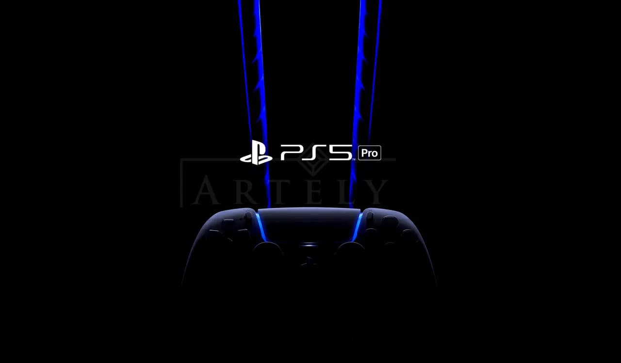 PS5 Pro Dark Promo Wallpaper metal wall art by Artelyx Studios