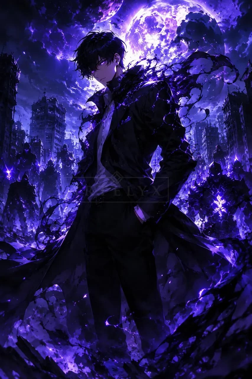 Sung Jin-Woo: Monarch of Shadows metal wall art by Artelyx Studios
