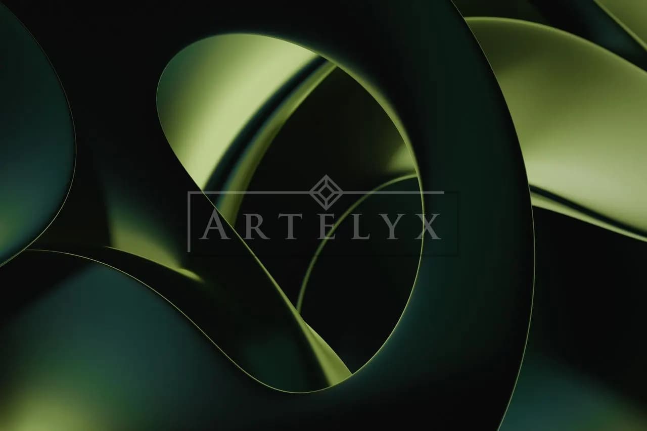 Olive Curves in Shadow metal wall art by Artelyx Studios