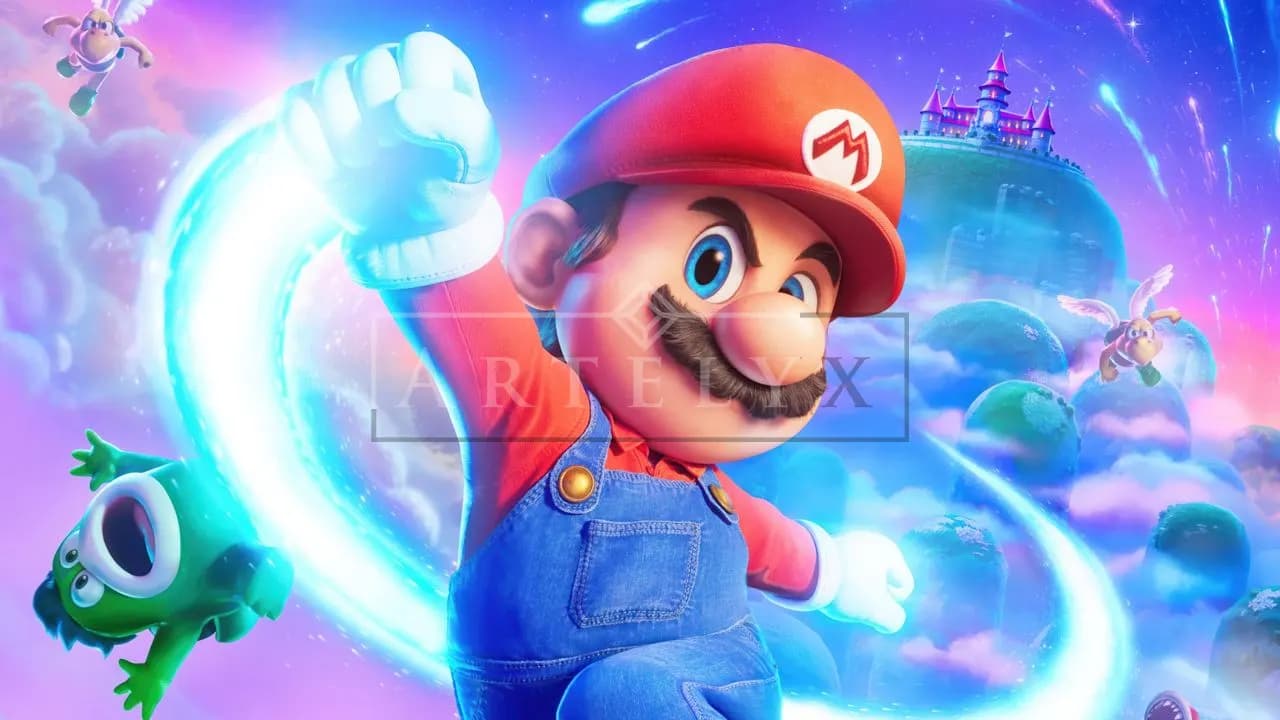 Super Mario Cosmic Adventure Wallpaper metal wall art by Artelyx Studios