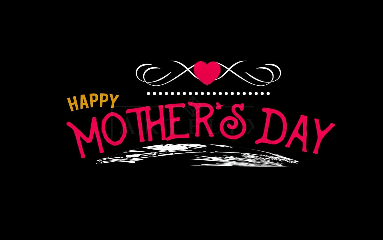 Happy Mother’s Day Minimal Typography Design metal wall art by Artelyx Studios