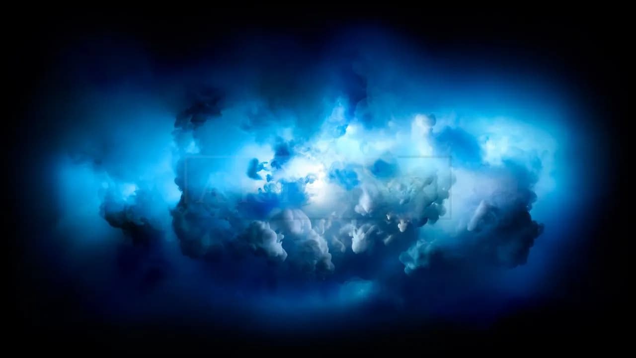 Blue Storm Cloud metal wall art by Artelyx Studios
