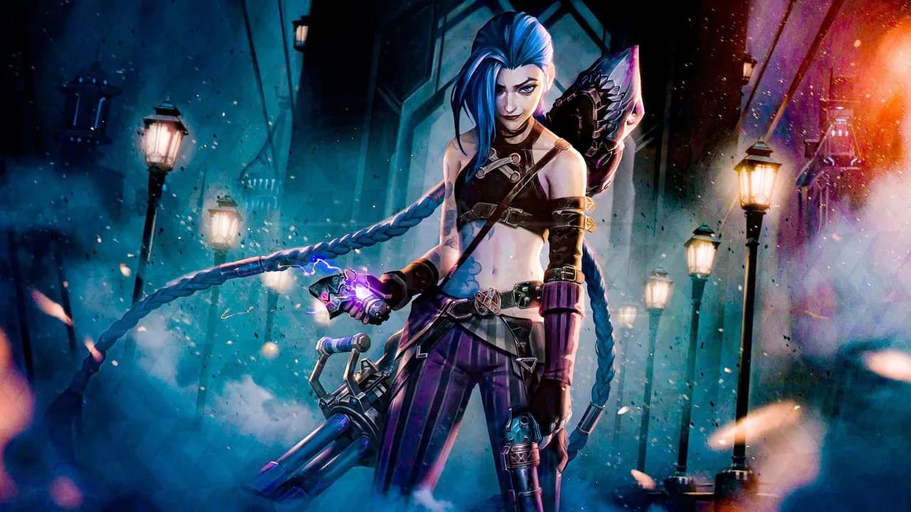 Jinx Arcane Fan Art metal wall art by Artelyx Studios