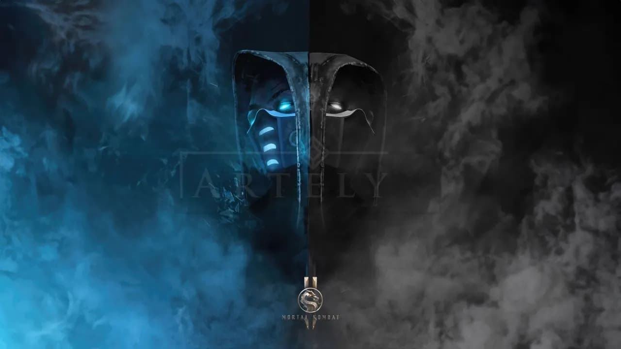Mortal Kombat: Ice Versus Darkness metal wall art by Artelyx Studios