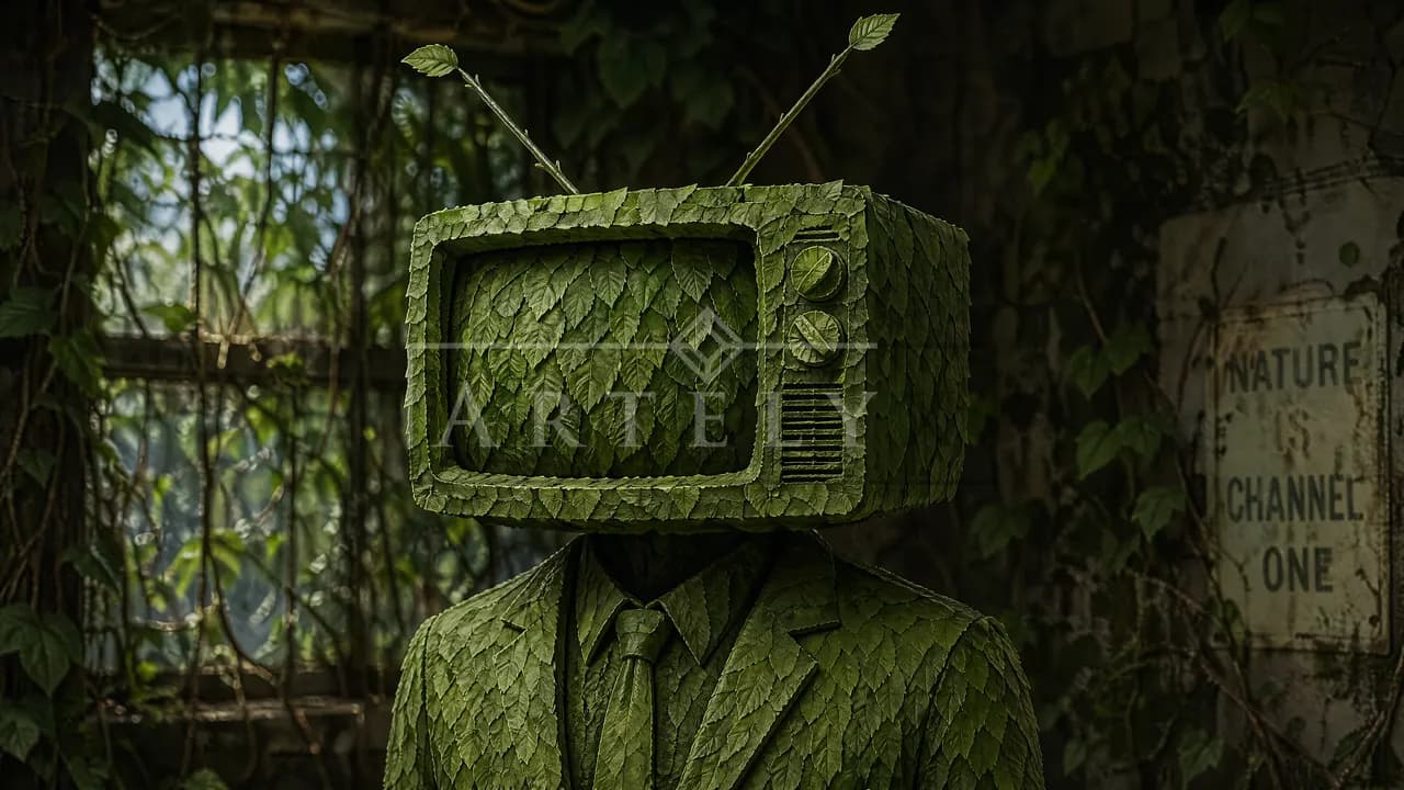 Nature Channel TV Head Portrait metal wall art by Artelyx Studios