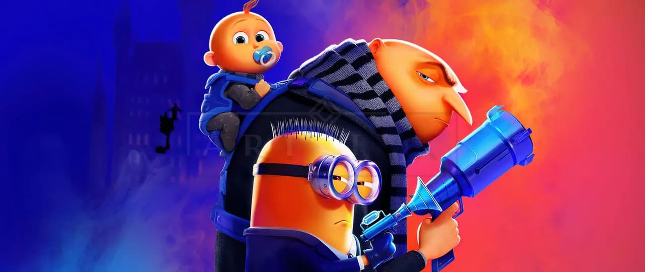 Gru, Minion and Baby metal wall art by Artelyx Studios